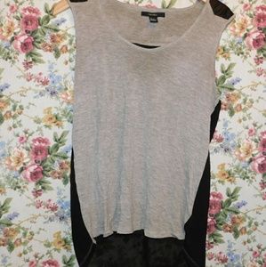 Black and White Sleeveless Top